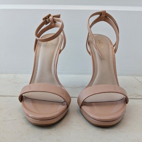 Aldo "Kat" Beige Strappy Stiletto Sandals (7.5) - Brand new in box, never worn - Picture 10 of 14